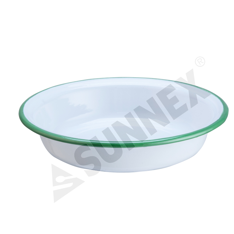 Enamel Coating Pie Dish Dengan Umur Warna yang Ada