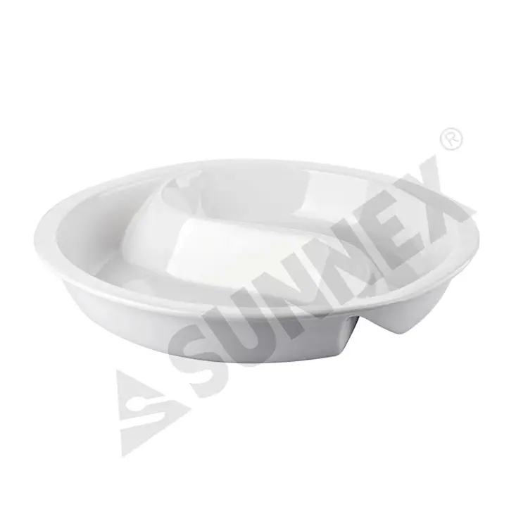 Porcelain 2 Bahagian Makanan Pan