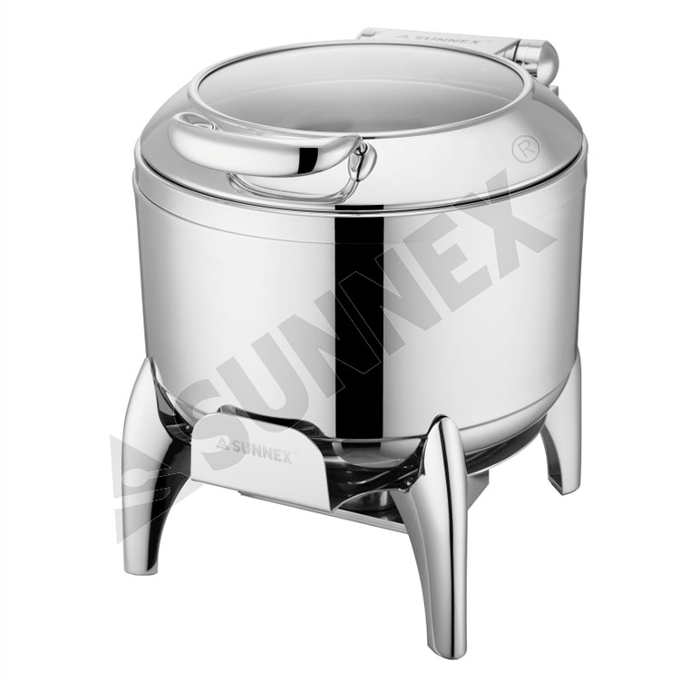 Stok Sup Stainless Steel Chafer Dengan Stand Universal