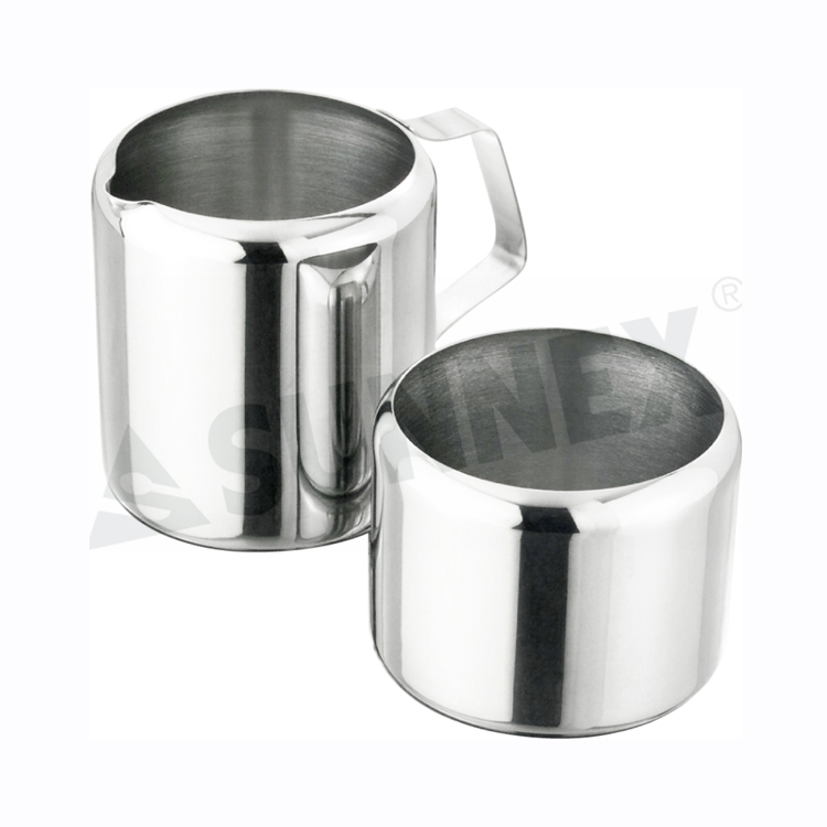 Set Mangkuk Gula Stainless Steel Dan Jug Susu